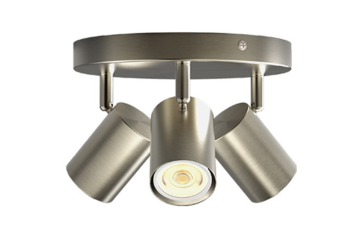 LED Triple RND GU10 spotlight